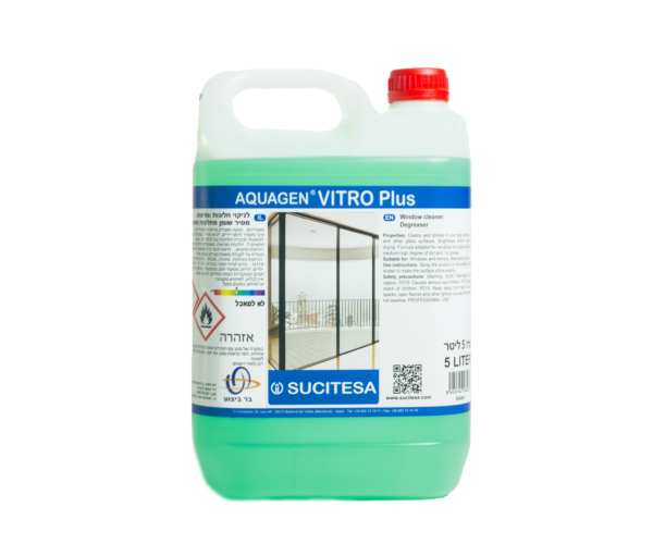 AQUAGEN VITRO PLUS - 5 ליטר חומר ניקוי לחלונות
